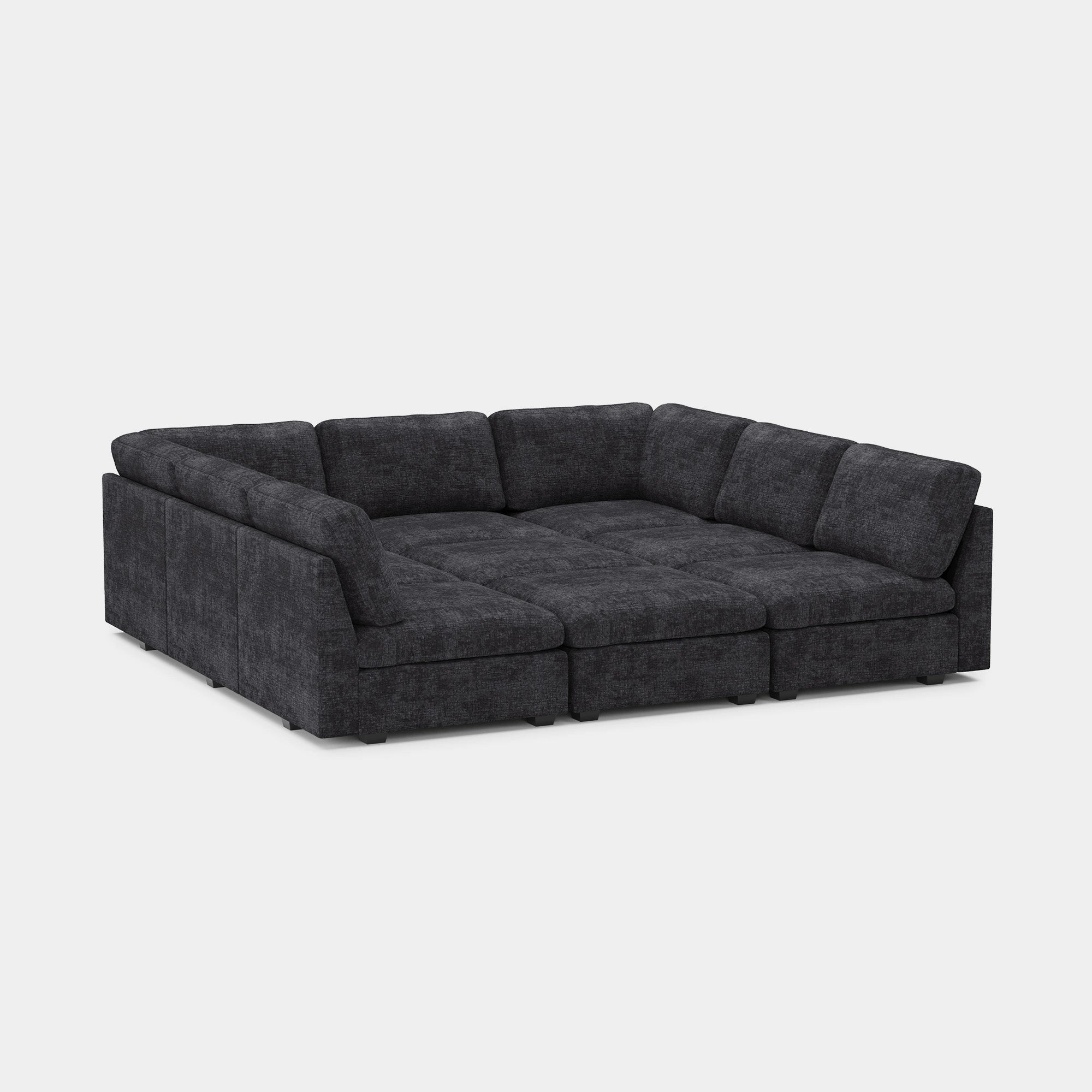Graphite-Grey-/-Chenille-9-Seat-Pit-Sectional