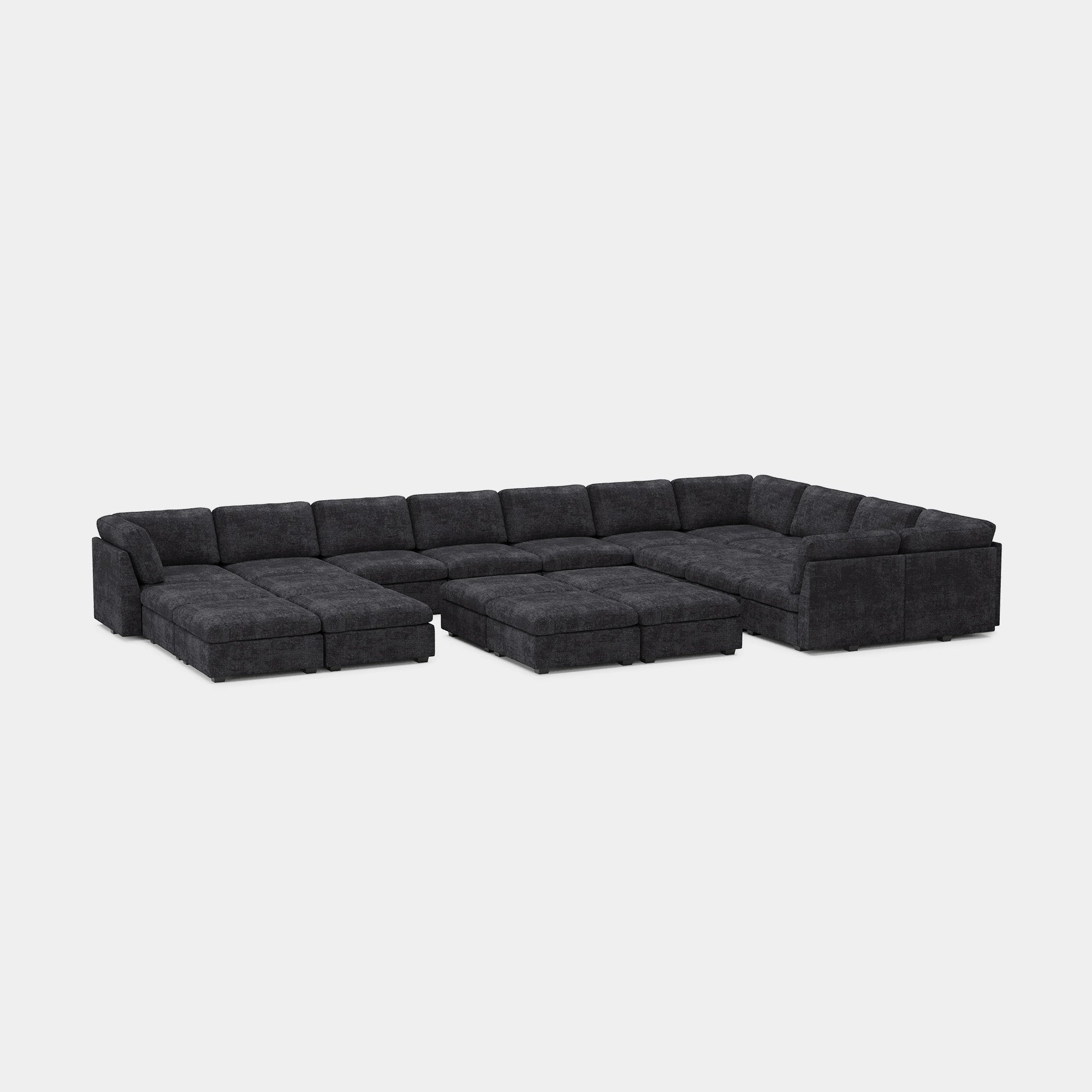 Graphite-Grey-/-Chenille-21-Seat-U-Shaped-Sectional