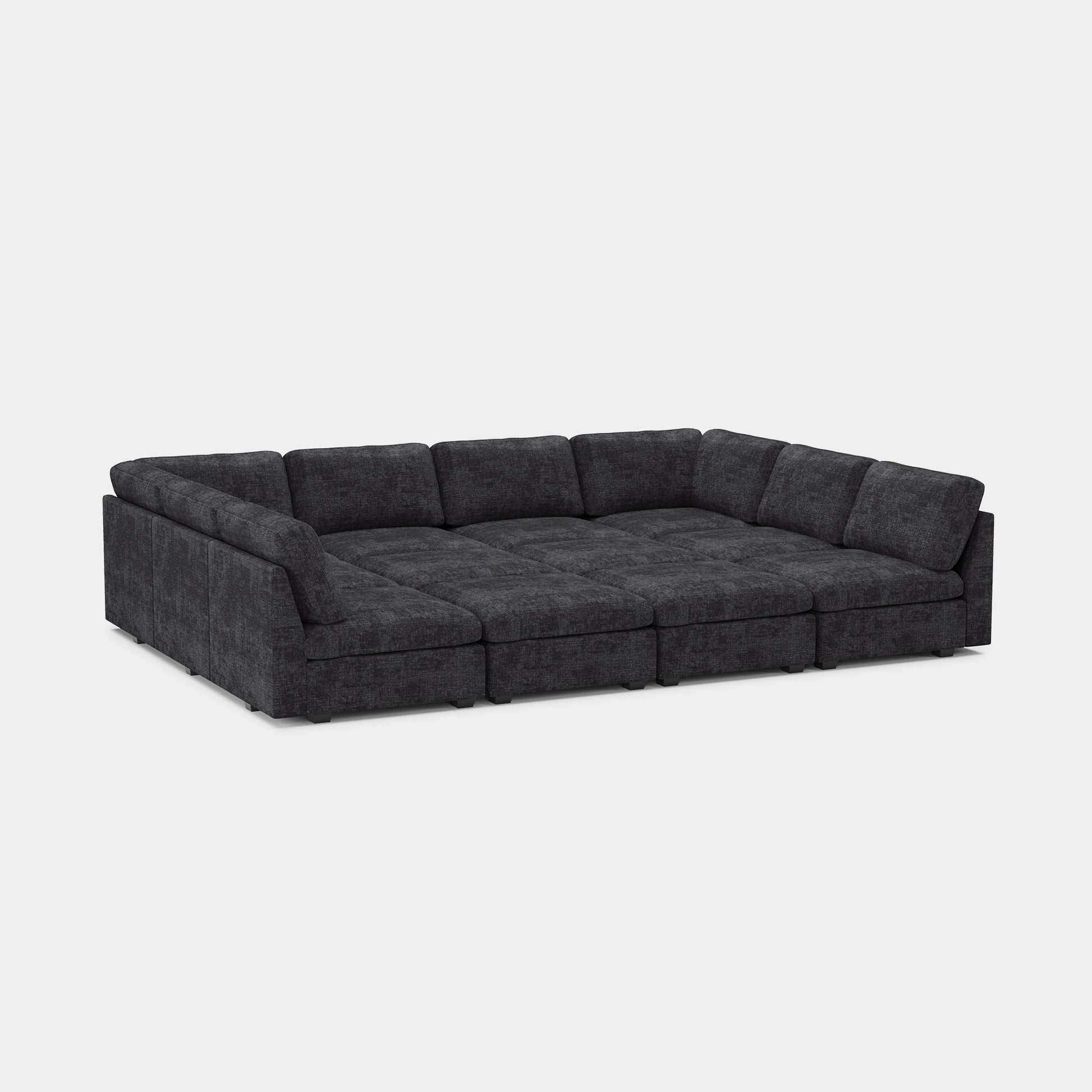 Graphite-Grey-/-Chenille-12-Seat-Pit-Sectional