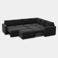 Ebony-Black-/-Velvet-7-Seat-L-Shaped-Double-Pullout-Sectional