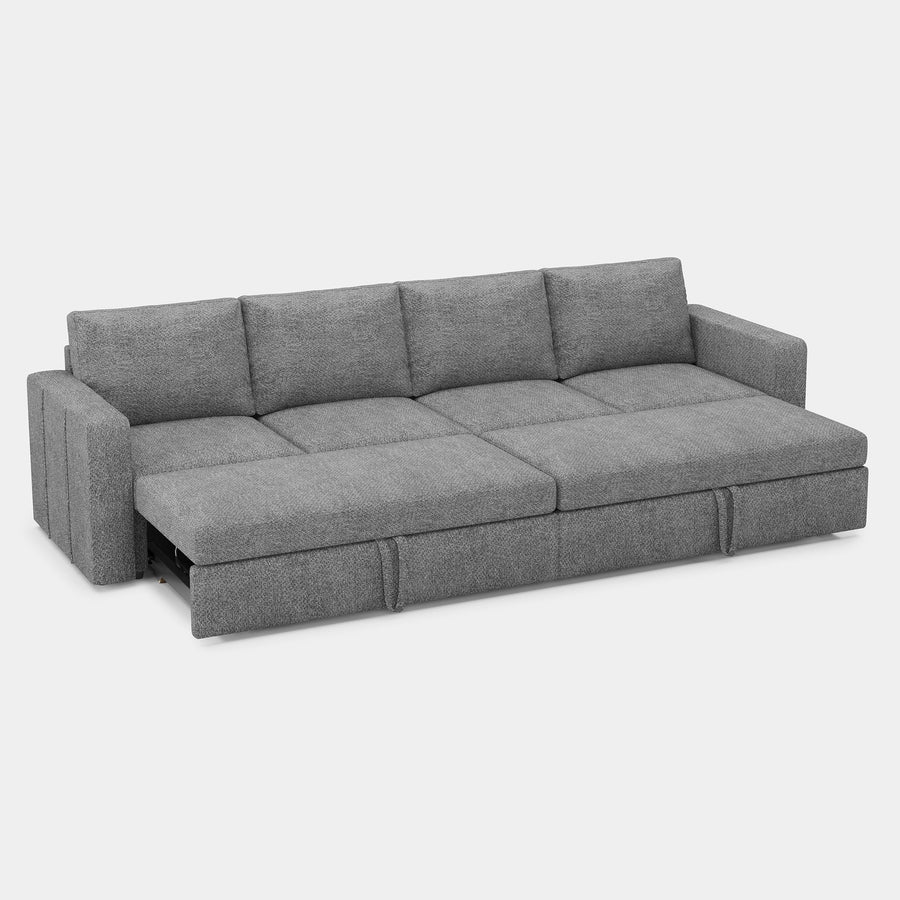 Silver-Grey-/-Chenille-4-Seat-Double-Pullout-Sofa
