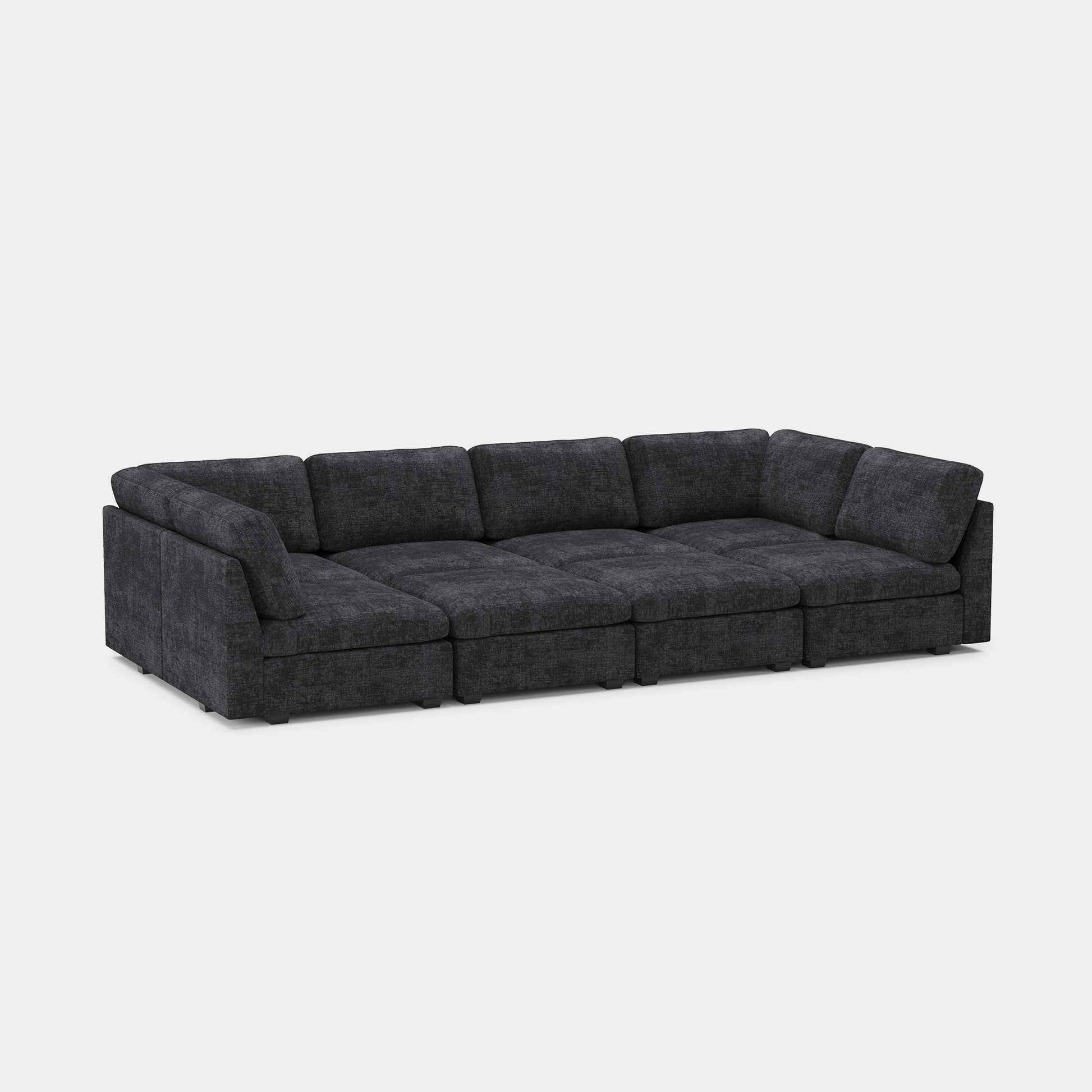 Graphite-Grey-/-Chenille-8-Seat-Pit-Sectional