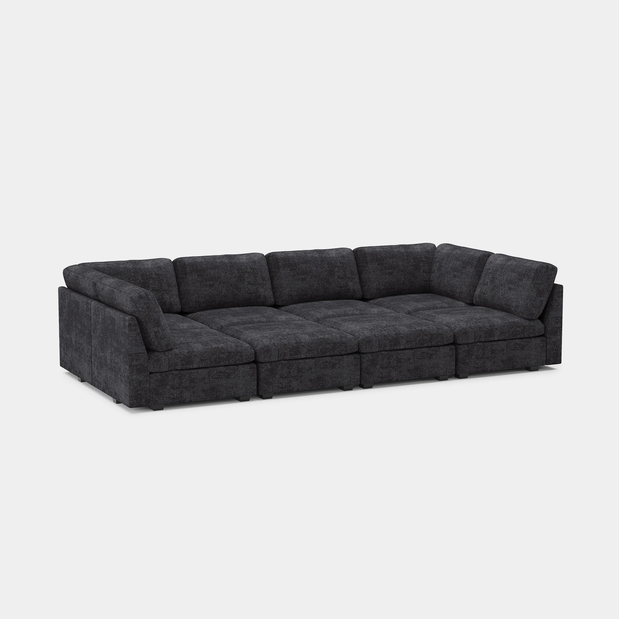 Graphite-Grey-/-Chenille-8-Seat-Pit-Sectional