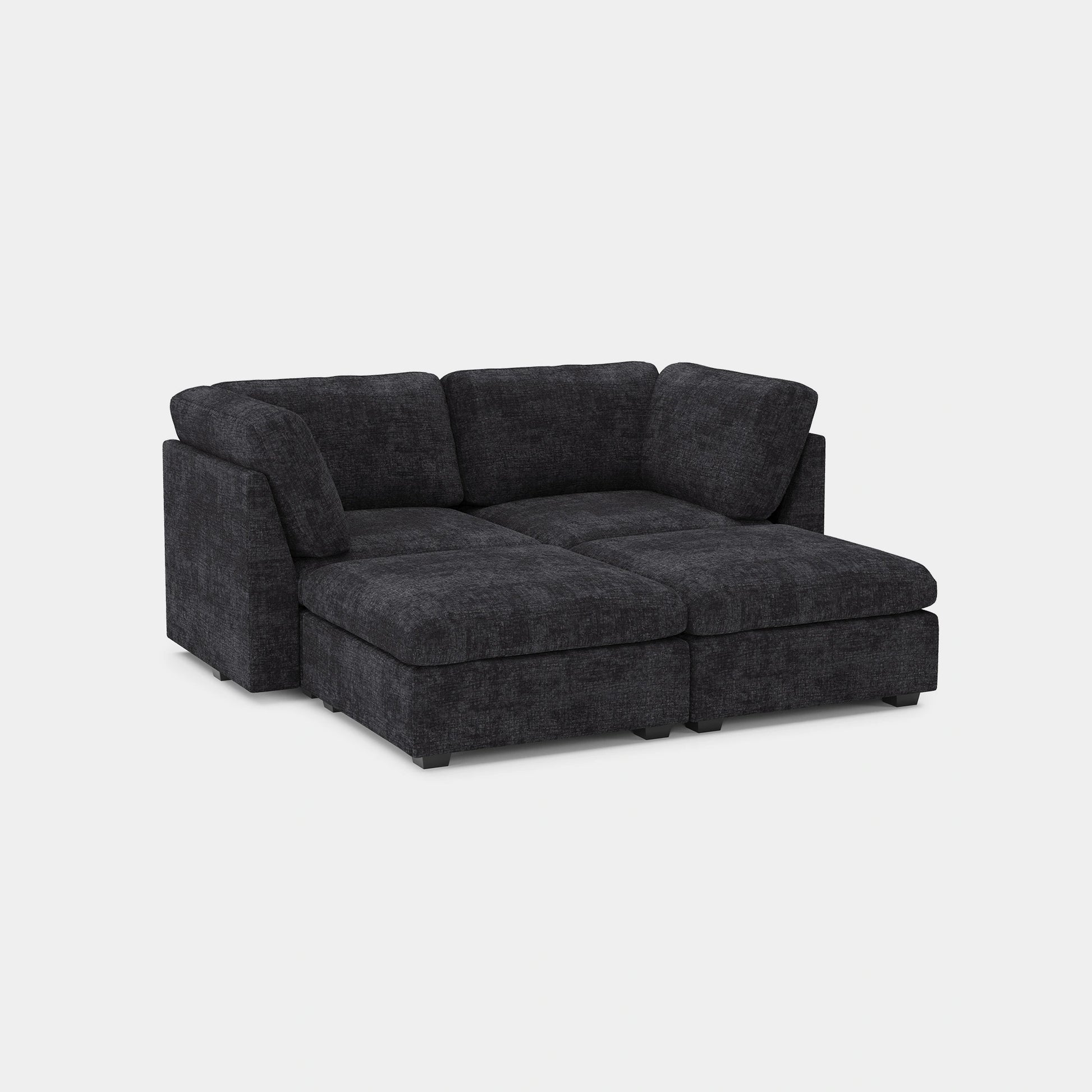 Graphite-Grey-/-Chenille-4-Seat-Pit-Sectional