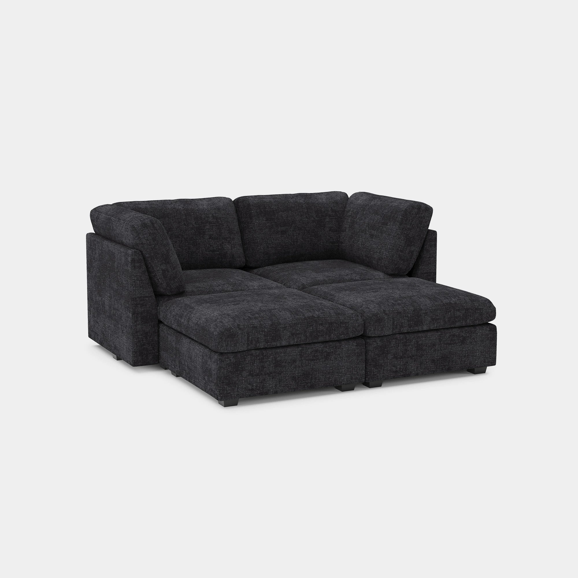 Graphite-Grey-/-Chenille-4-Seat-Pit-Sectional