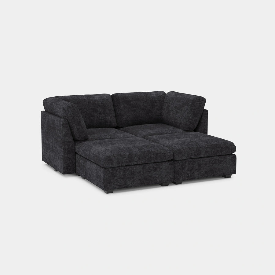 Graphite-Grey-/-Chenille-4-Seat-Pit-Sectional