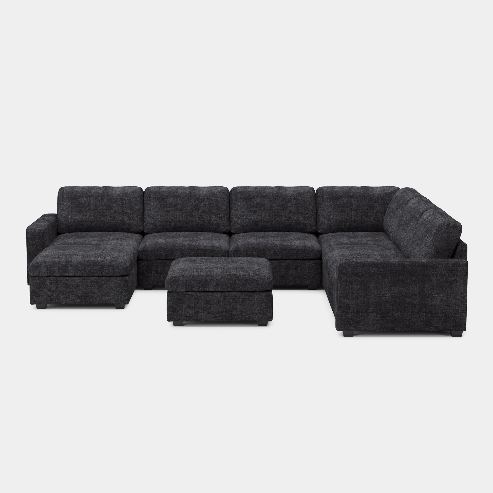 Graphite-Grey-/-Chenille-8-Seat-U-Shaped-Sectional