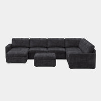 Graphite-Grey-/-Chenille-8-Seat-U-Shaped-Sectional