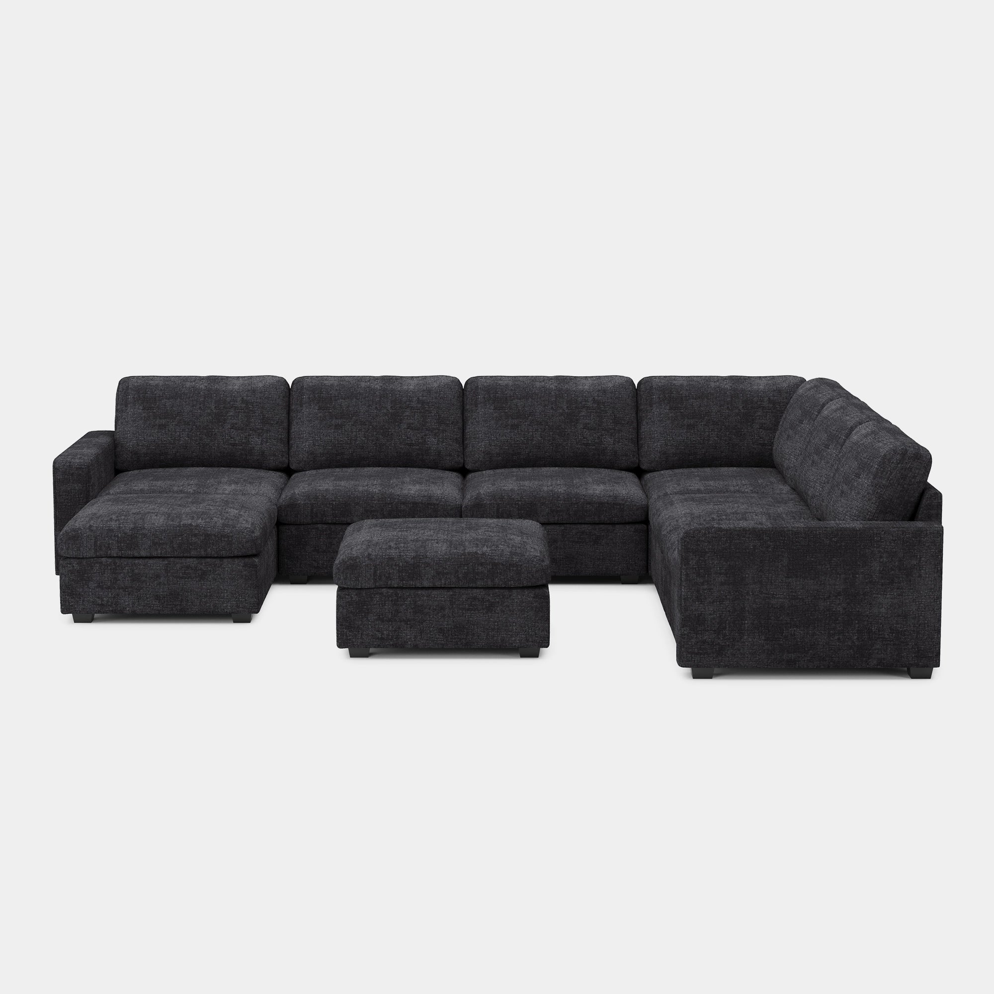 Graphite-Grey-/-Chenille-8-Seat-U-Shaped-Sectional