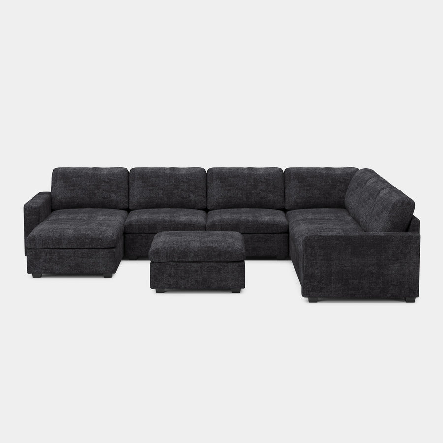 Graphite-Grey-/-Chenille-8-Seat-U-Shaped-Sectional