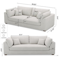 Misty-White-/-Chenille-Loveseat