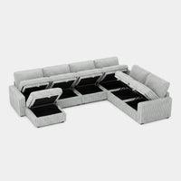 Cloud-Grey-/-Corduroy-7-Seat-U-Shaped-Sectional