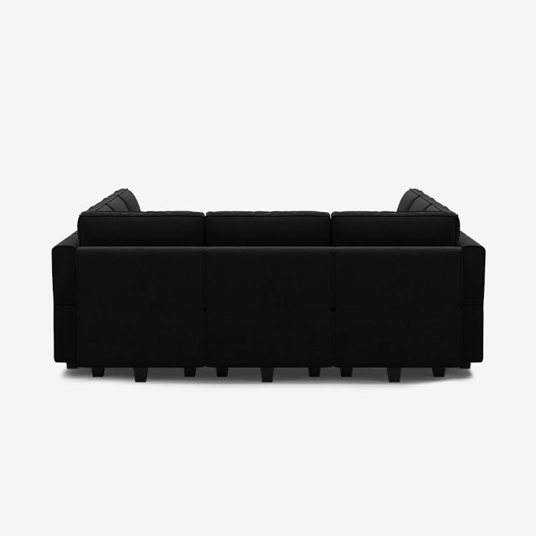 Belffin 9 Seats + 9 Sides Modular Velvet Sleeper Sofa with Storage Seat