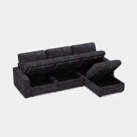 Graphite-Grey-/-Chenille-4-Seat-L-Shaped-Sectional