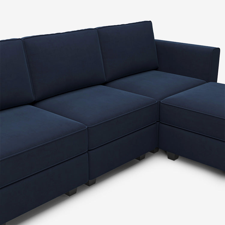Belffin 9 Seats + 9 Sides Modular Velvet Sleeper Sofa with Storage Seat