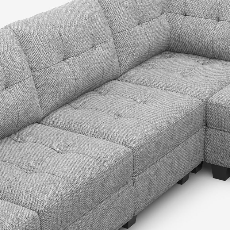 Belffin 12 Seats + 10 Sides Modular Weave Sofa with Storage Seat