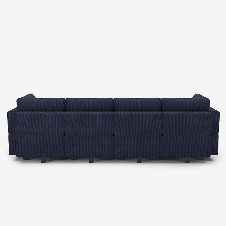 Belffin 6 Seats + 8 Sides Modular Wide Corduroy Sofa with Storage Seat