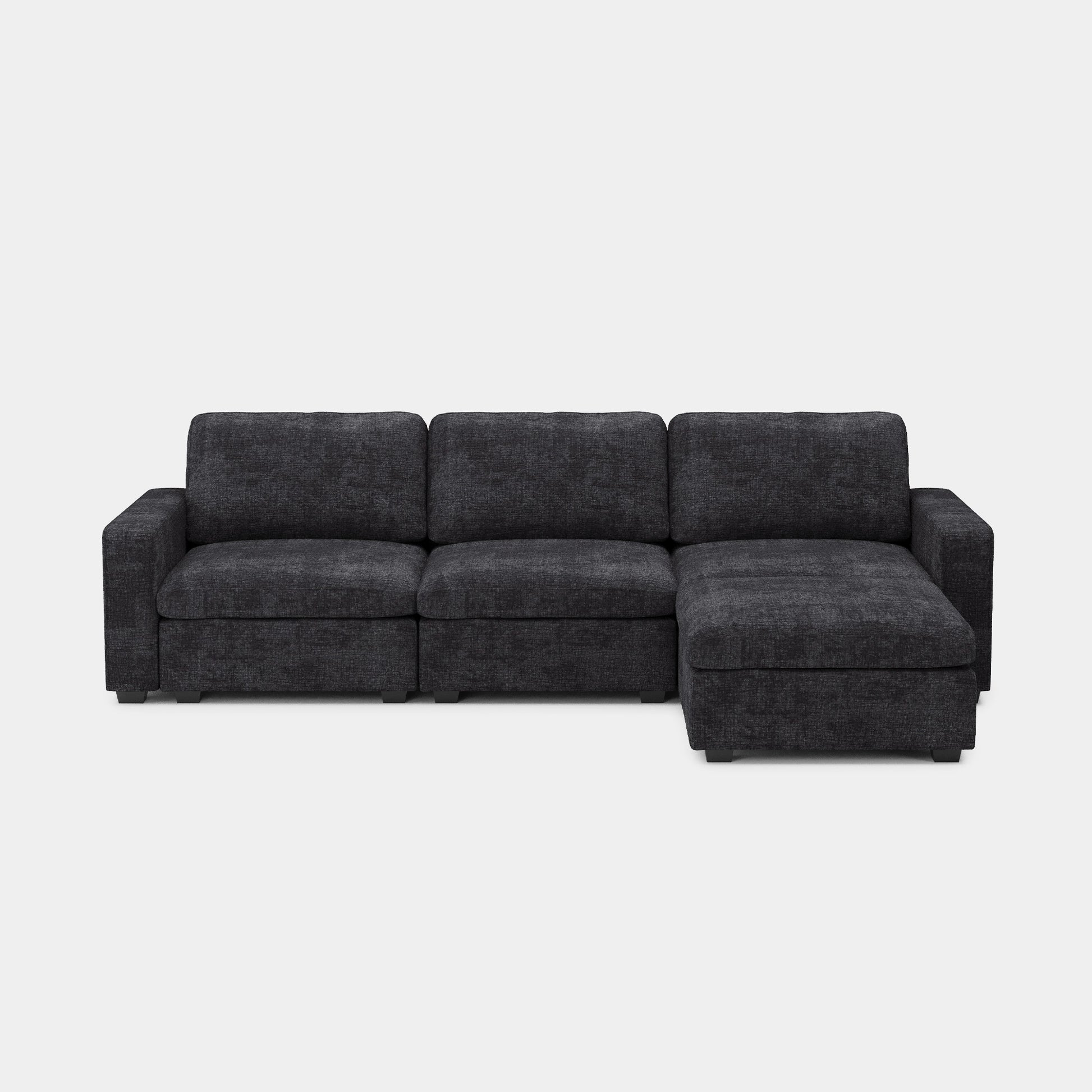 Graphite-Grey-/-Chenille-4-Seat-L-Shaped-Sectional