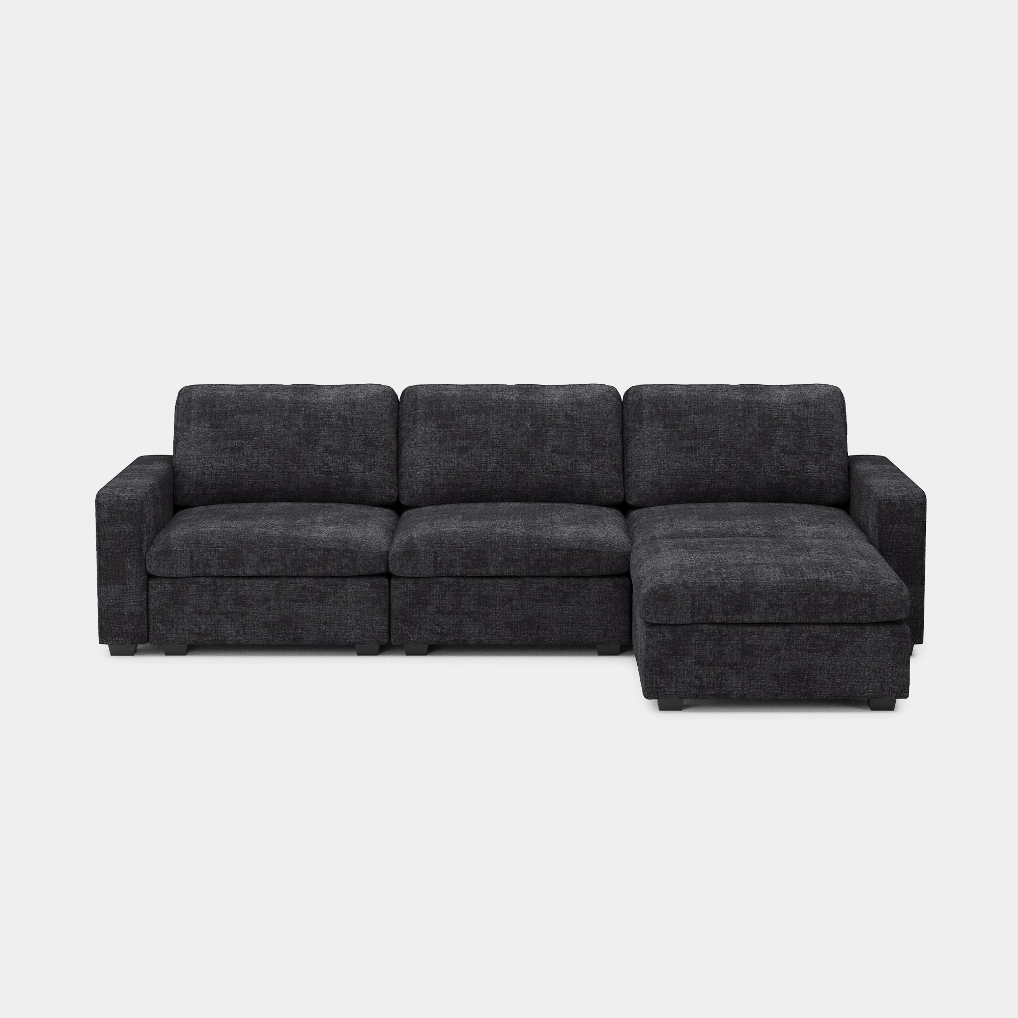 Graphite-Grey-/-Chenille-4-Seat-L-Shaped-Sectional