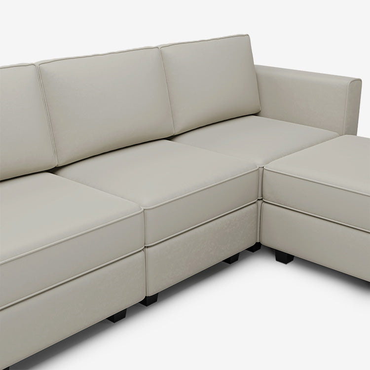 Belffin 9 Seats + 9 Sides Modular Velvet Sleeper Sofa with Storage Seat