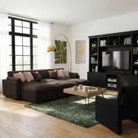 Mink-Brown-/-Corduroy-6-Seat-Open-Pit-Sectional