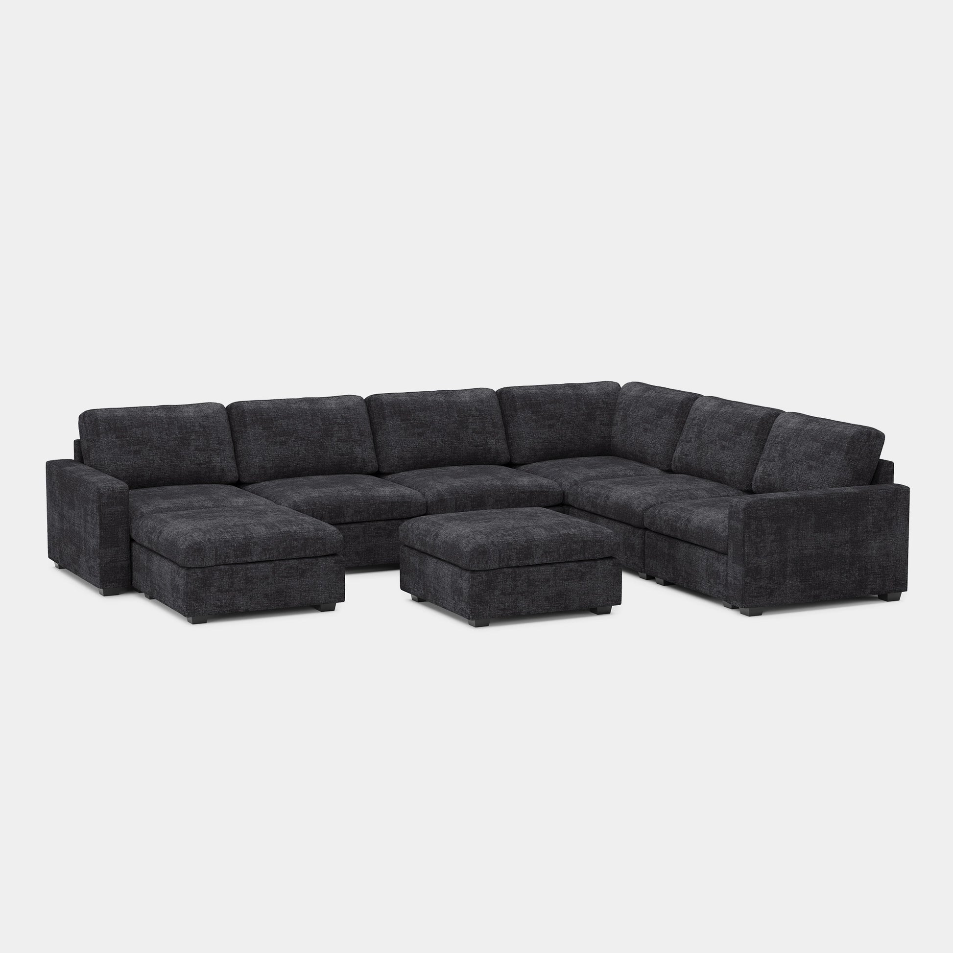 Graphite-Grey-/-Chenille-8-Seat-U-Shaped-Sectional