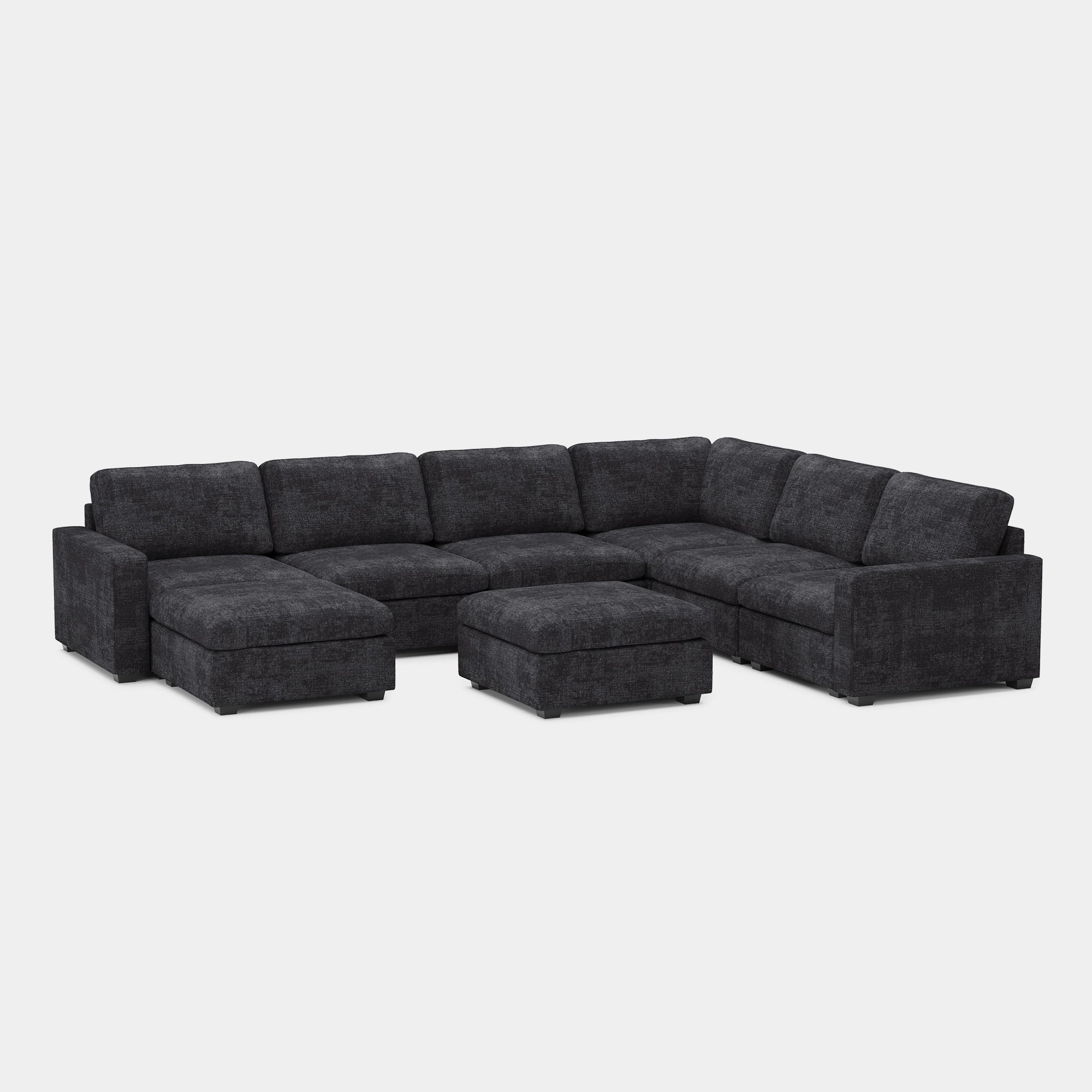 Graphite-Grey-/-Chenille-8-Seat-U-Shaped-Sectional