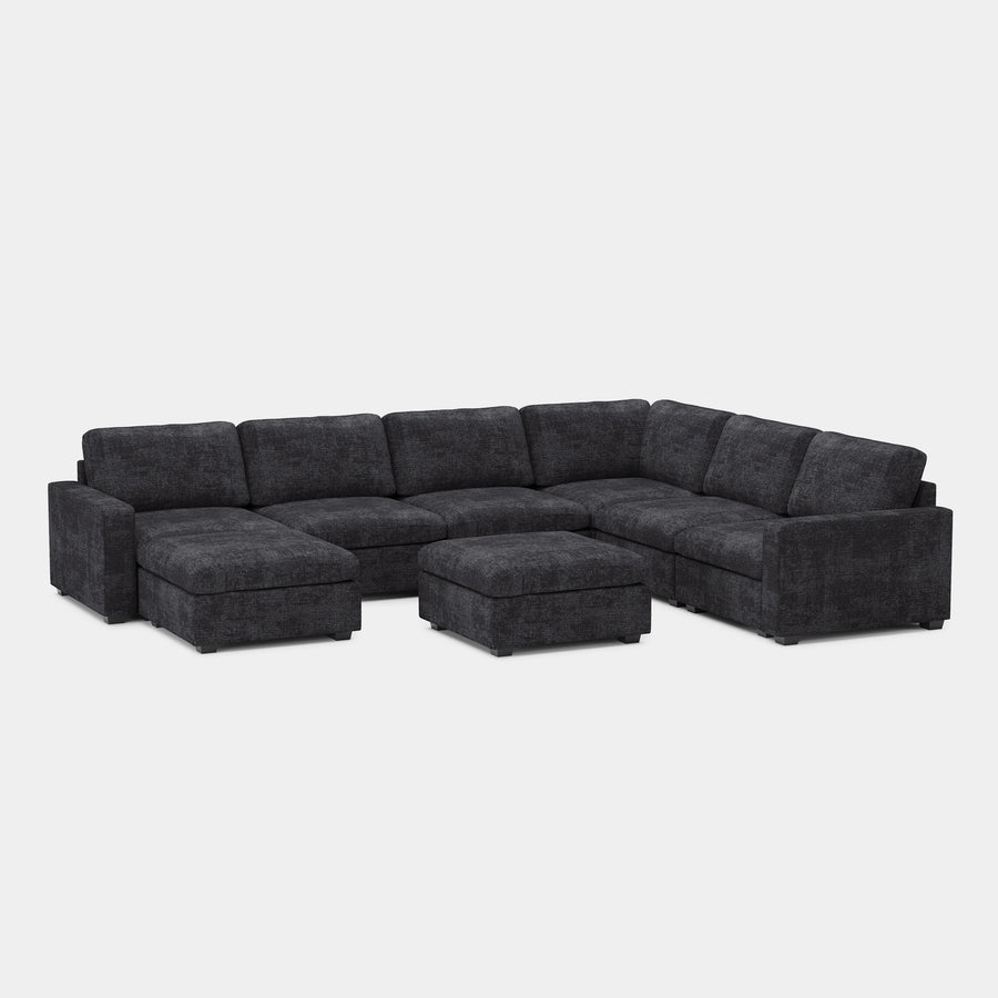 Graphite-Grey-/-Chenille-8-Seat-U-Shaped-Sectional