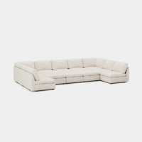 Misty-White-/-Chenille-12-Seat-U-Shaped-Pit-Sectional