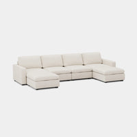 Misty-White-/-Chenille-6-Seat-U-Shaped-Open-Sectional