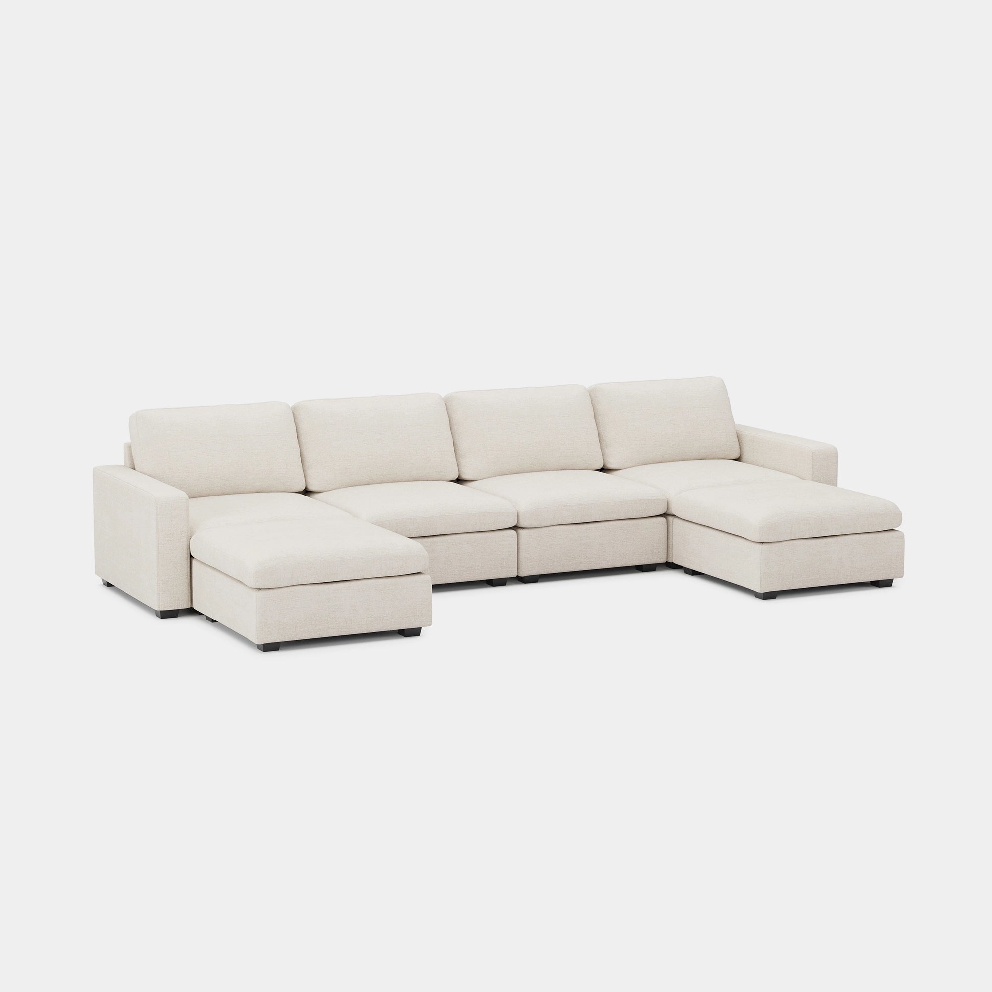 Misty-White-/-Chenille-6-Seat-U-Shaped-Open-Sectional