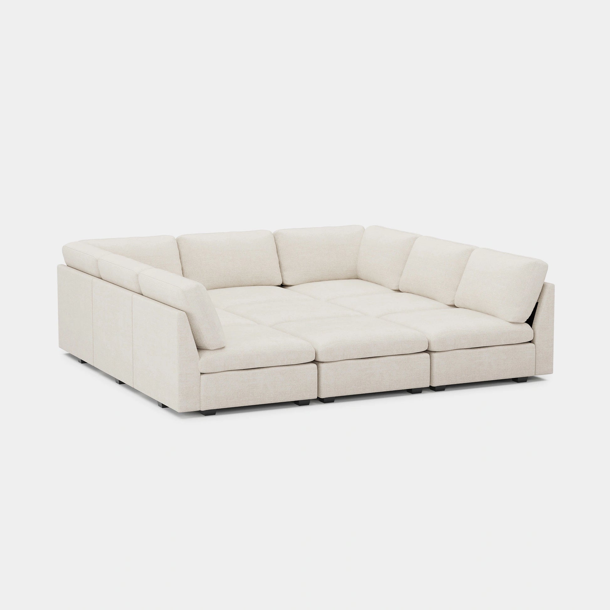 Misty-White-/-Chenille-9-Seat-Pit-Sectional