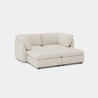 Misty-White-/-Chenille-4-Seat-Pit-Sectional
