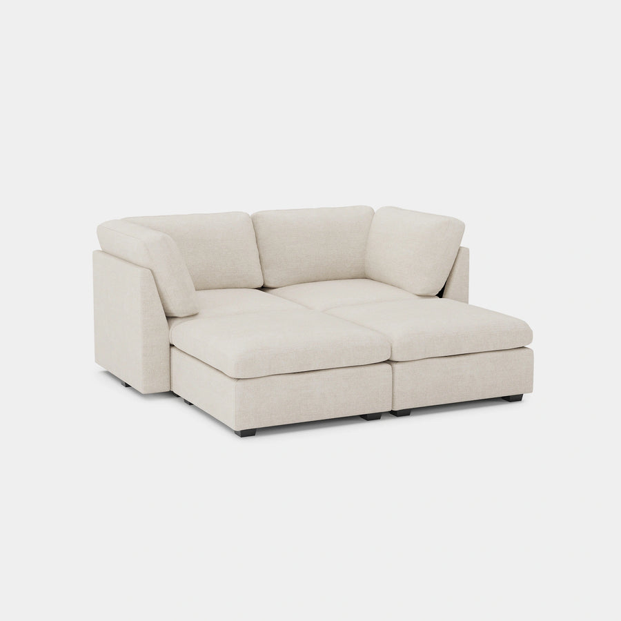 Misty-White-/-Chenille-4-Seat-Pit-Sectional
