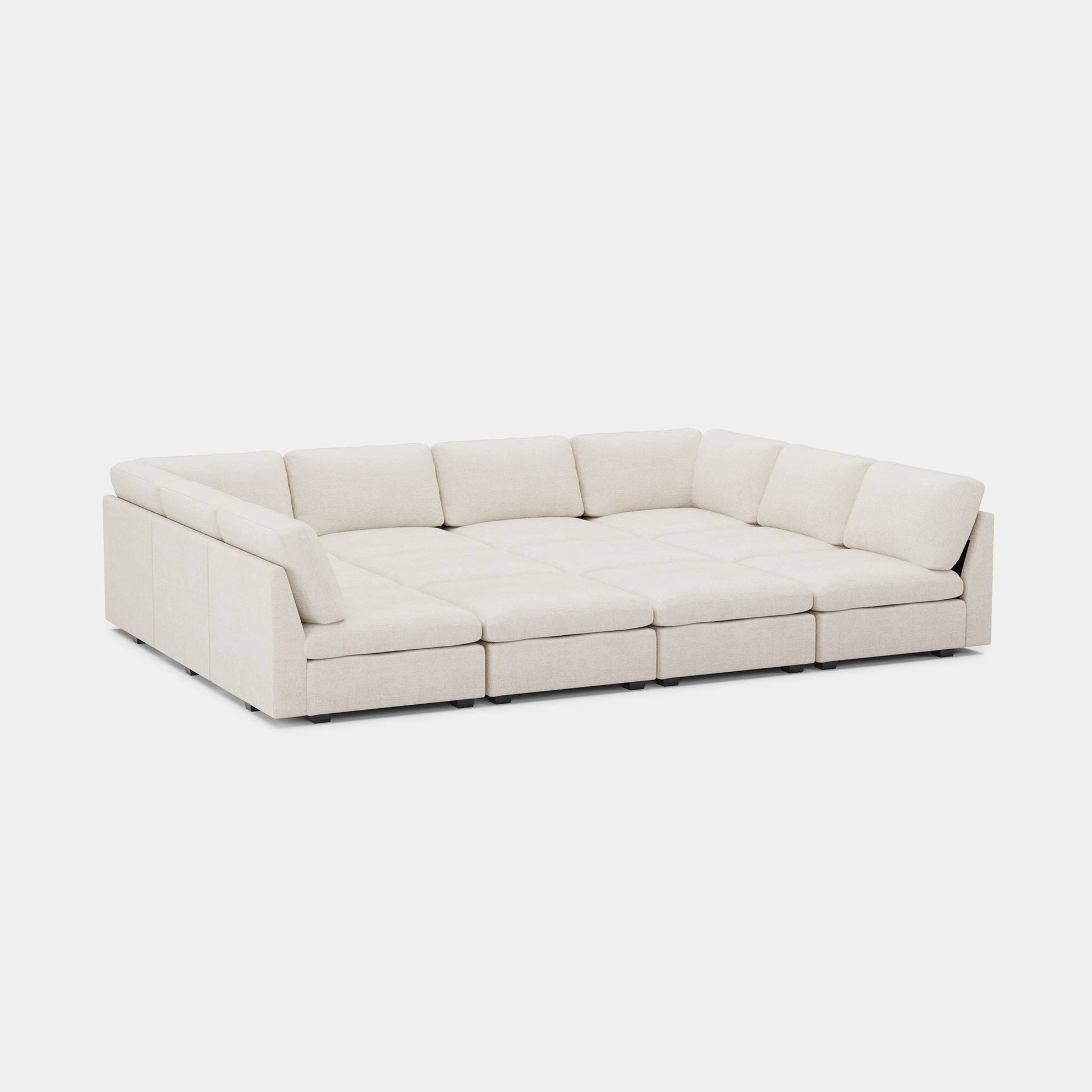 Misty-White-/-Chenille-12-Seat-Pit-Sectional