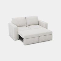 Misty-White-/-Chenille-Module-Pullout-Loveseat