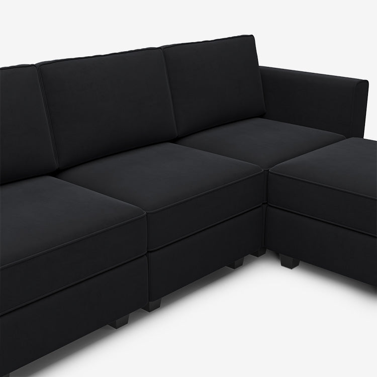 Belffin 8 Seats + 8 Sides Modular Velvet Sleeper Sofa with Storage Seat