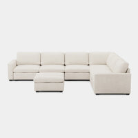 Misty-White-/-Chenille-7-Seat-U-Shaped-Sectional