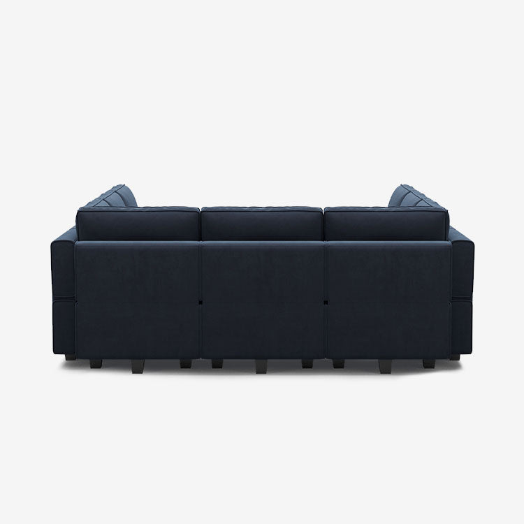 Belffin 9 Seats + 9 Sides Modular Velvet Sleeper Sofa with Storage Seat