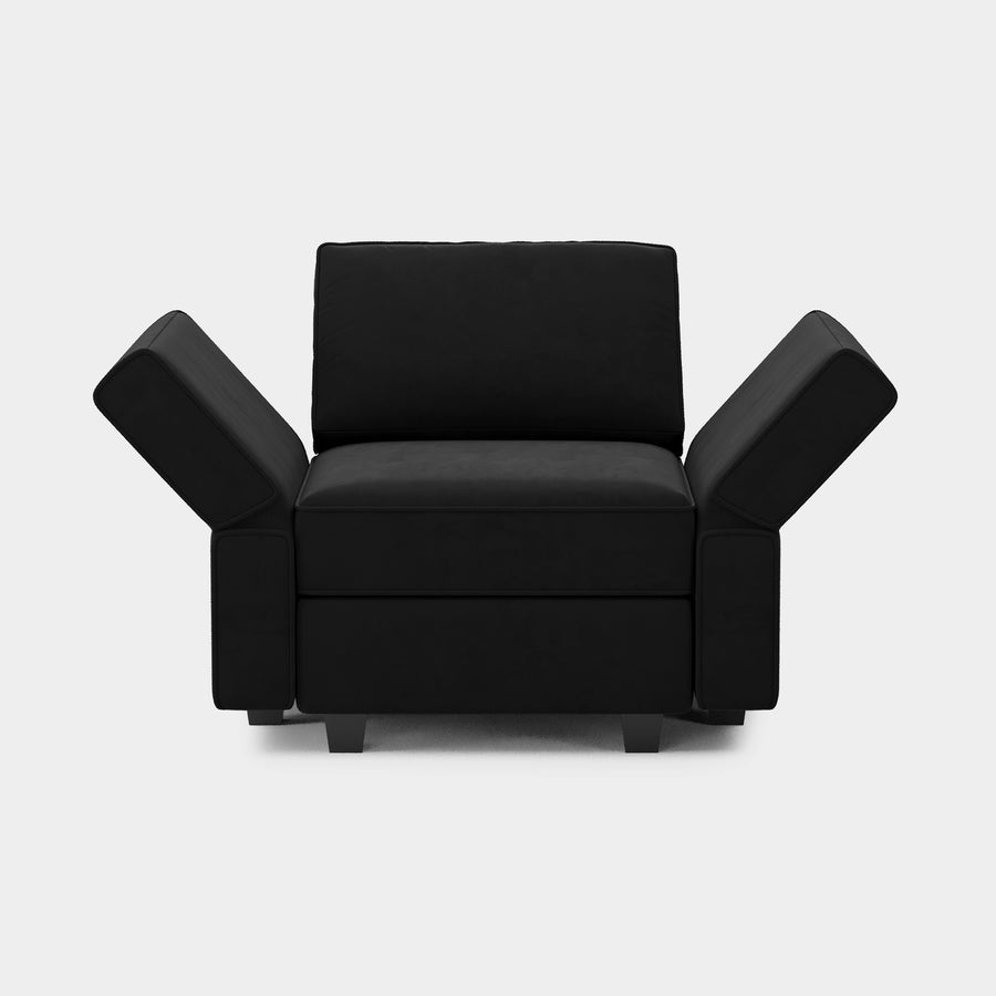 Soforia-Arm-Chair-Midnight-Black-Velvet-Adjustable-Backrest