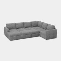 Silver-Grey-/-Chenille-7-Seat-U-Shaped-Pullout-Sectional