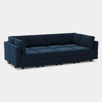 Navy-Blue-/-Velvet-8-Seat-Pit-Sectional