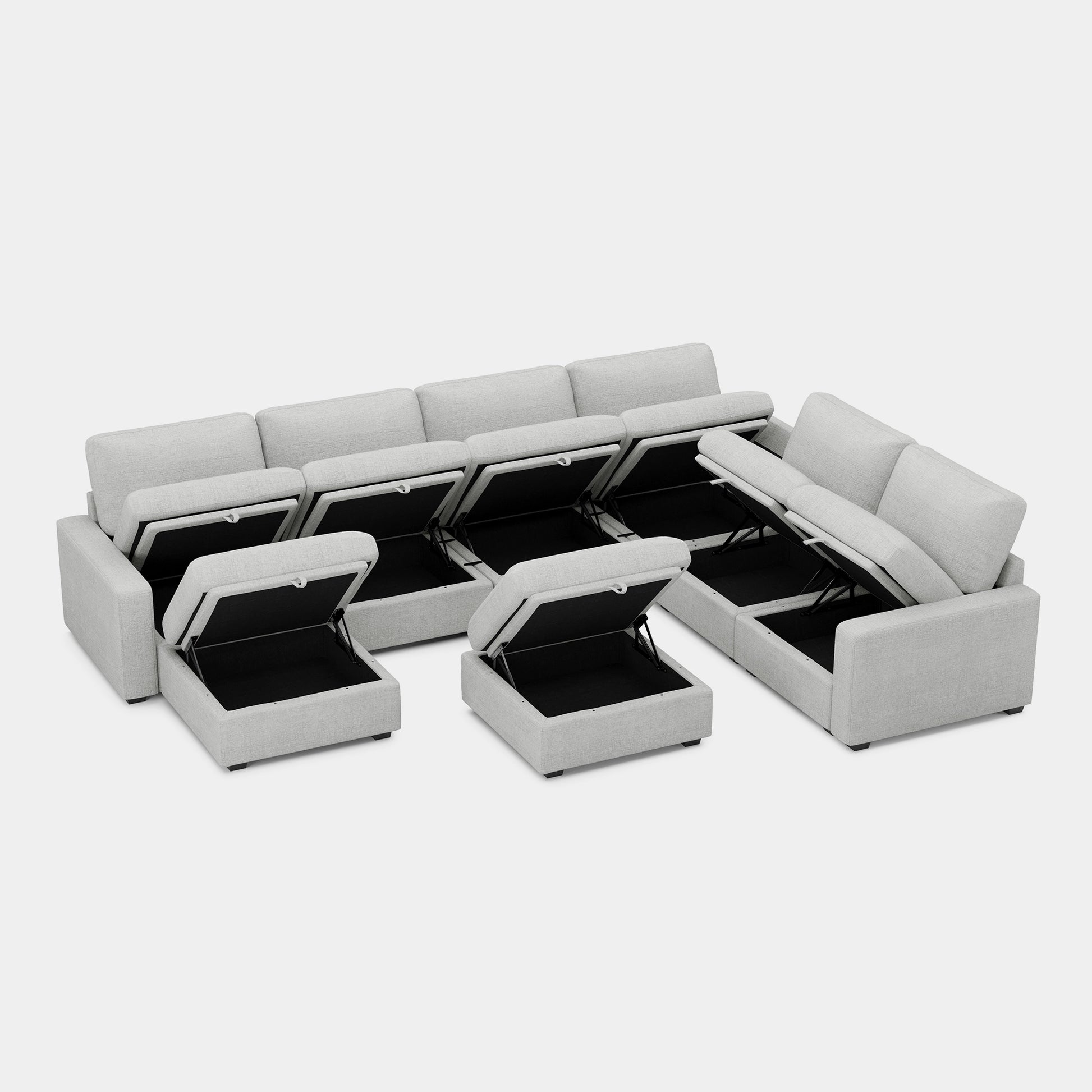 Cloud-Grey-/-Chenille-8-Seat-U-Shaped-Sectional