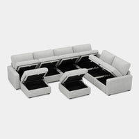 Cloud-Grey-/-Chenille-8-Seat-U-Shaped-Sectional
