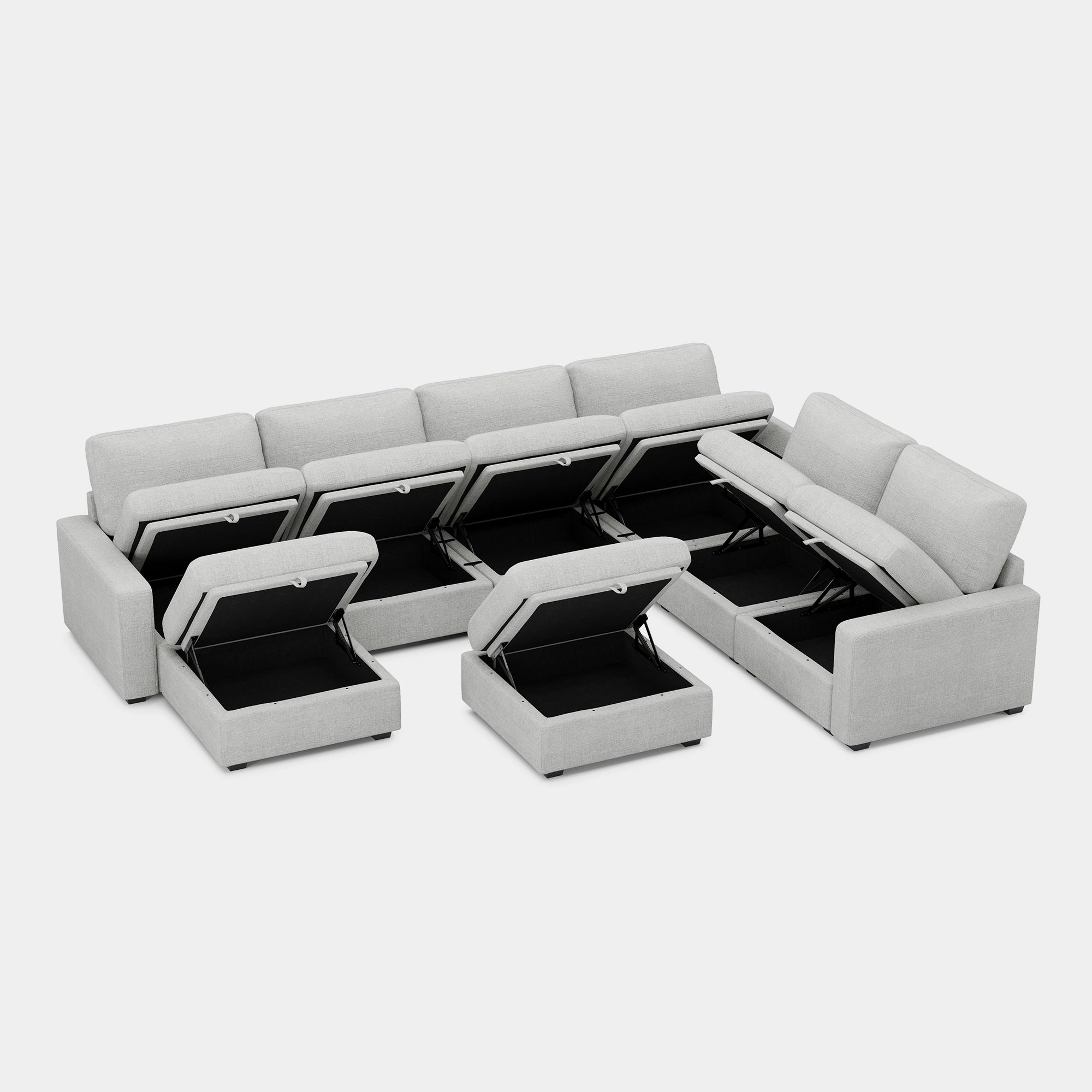 Cloud-Grey-/-Chenille-8-Seat-U-Shaped-Sectional