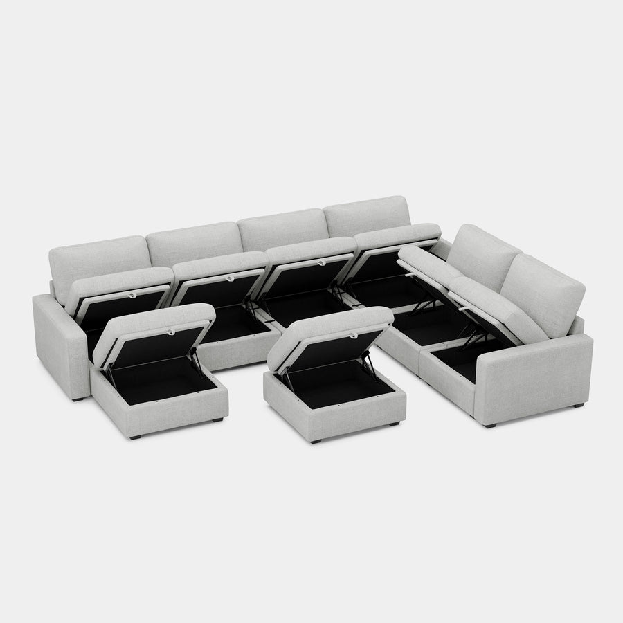 Cloud-Grey-/-Chenille-8-Seat-U-Shaped-Sectional