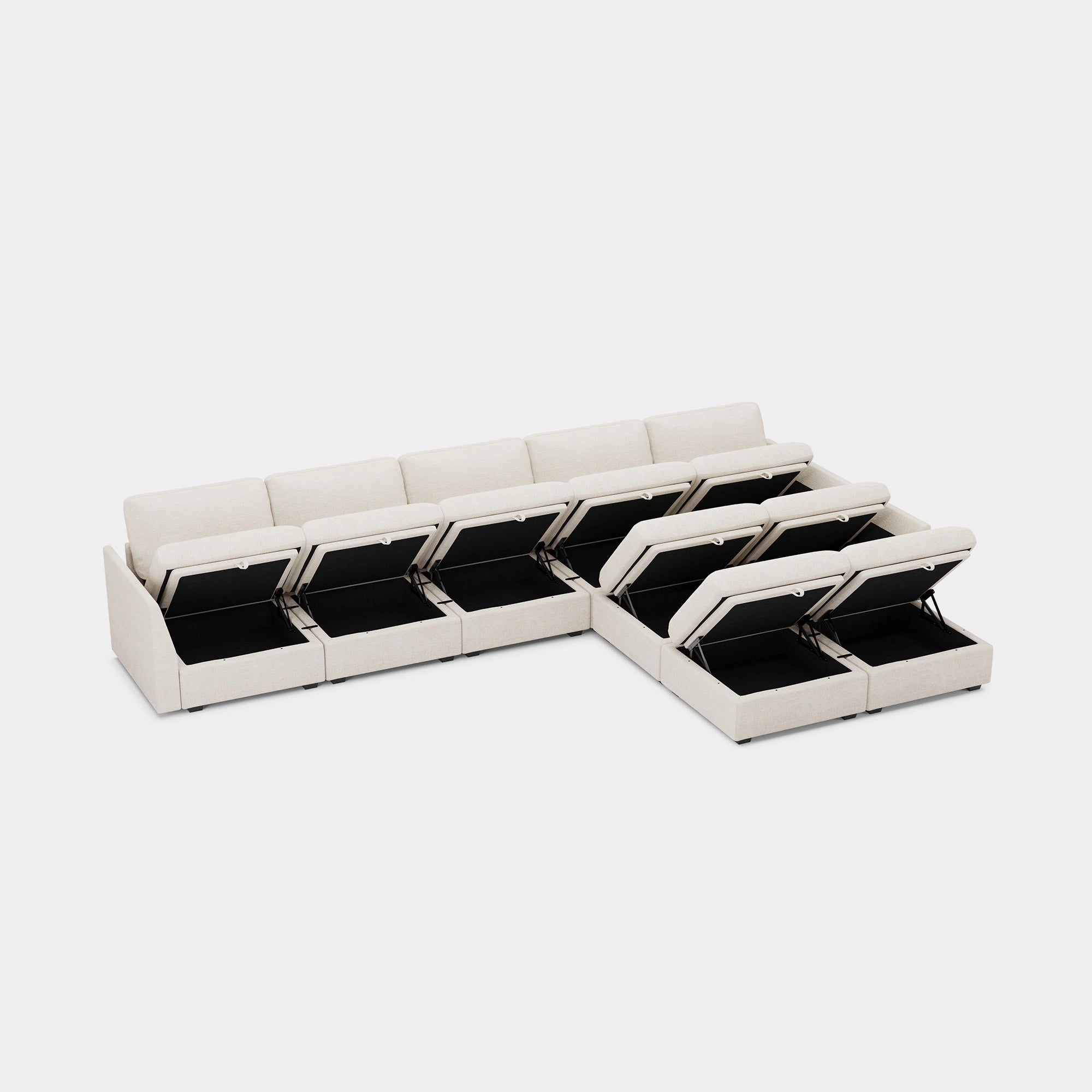 Misty-White-/-Chenille-9-Seat-L-Shaped-Sectional