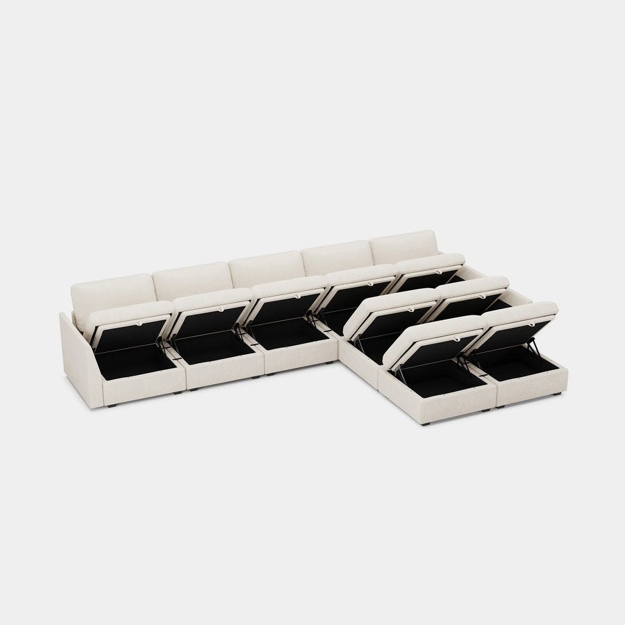 Misty-White-/-Chenille-9-Seat-L-Shaped-Sectional