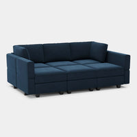 Navy-Blue-/-Velvet-6-Seat-Pit-Sectional