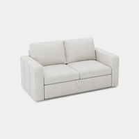 Misty-White-/-Chenille-Module-Pullout-Loveseat